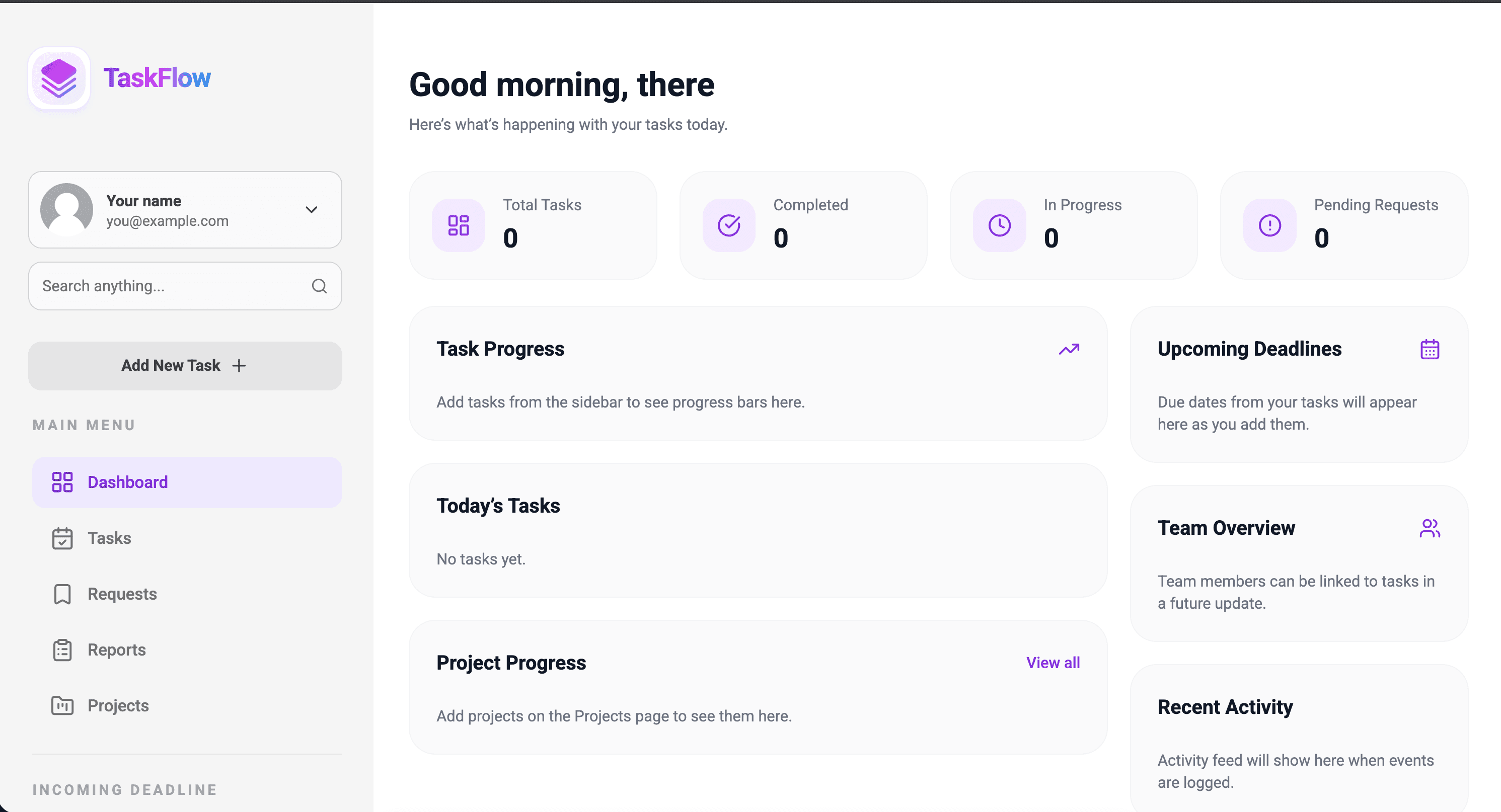 TaskFlow Dashboard