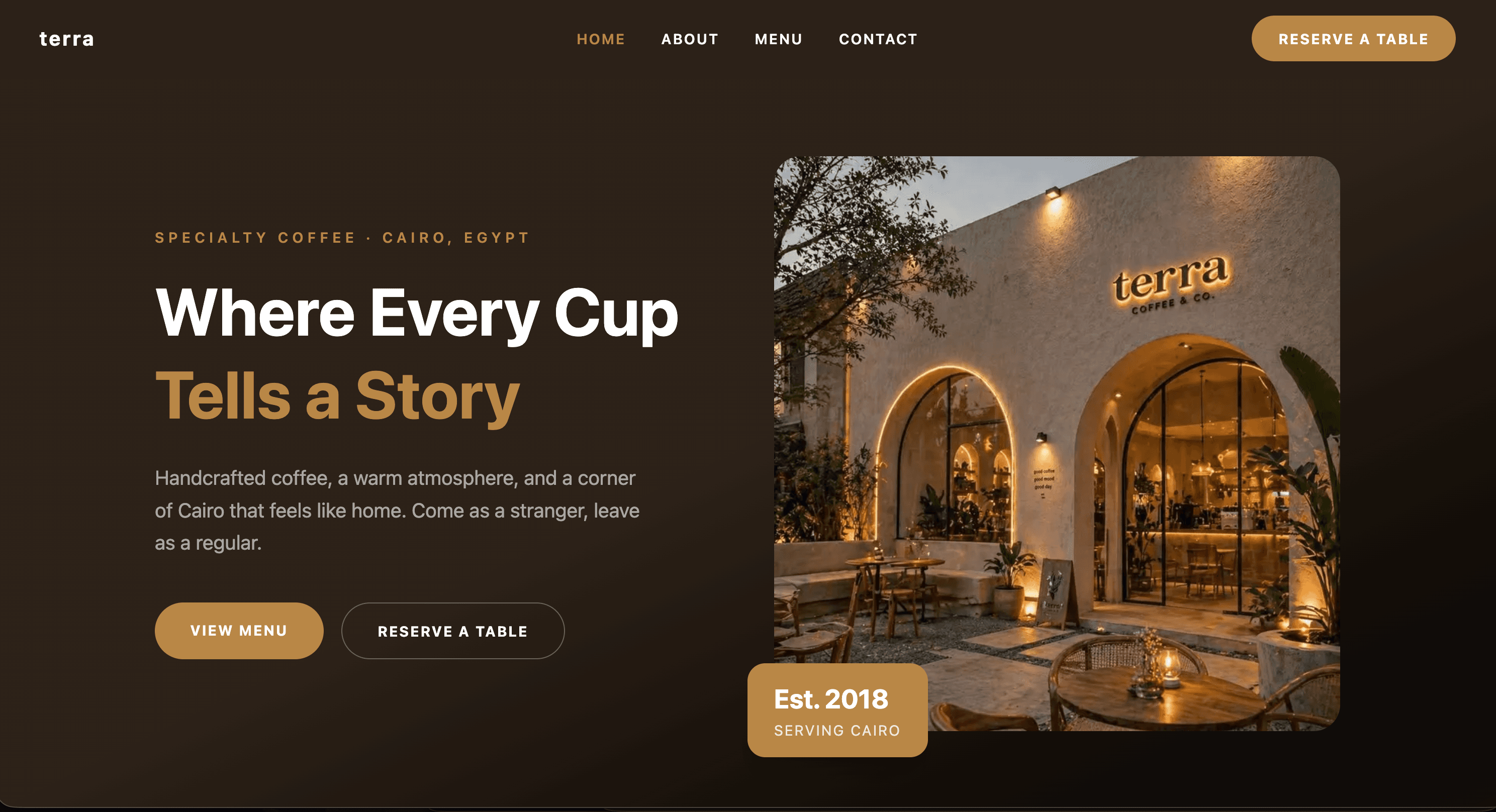 Cafe Website